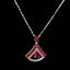 14K GOLD 1.07 CTW NATURAL RUBY & DIAMOND NECKLACE