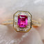 14K GOLD 0.50 CT NATURAL RUBY & SAPPHIRE RING