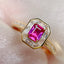 14K GOLD 0.50 CT NATURAL RUBY & SAPPHIRE RING