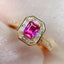 14K GOLD 0.50 CT NATURAL RUBY & SAPPHIRE RING