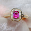 14K GOLD 0.50 CT NATURAL RUBY & SAPPHIRE RING