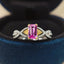 14K GOLD 0.85 CT NATURAL PADPARADSCHA SAPPHIRE & DIAMOND RING
