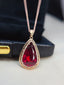 14K GOLD 7.00 CT NATURAL TOURMALINE & DIAMOND PENDANT( WITHOUT CHAIN )