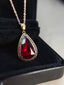14K GOLD 7.00 CT NATURAL TOURMALINE & DIAMOND PENDANT( WITHOUT CHAIN )