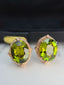 14K GOLD 7.60 CT NATURAL TOURMALINE & DIAMOND EARRINGS