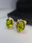 14K GOLD 7.60 CT NATURAL TOURMALINE & DIAMOND EARRINGS