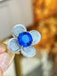 14K GOLD 4.26 CT NATURAL SAPPHIRE & DIAMOND RING