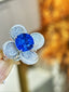 14K GOLD 4.26 CT NATURAL SAPPHIRE & DIAMOND RING