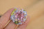 14K GOLD 12.5 CT NATURAL TOURMALINE & DIAMOND & SAPPHIRE & TSAVORITE RING