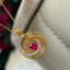 14K GOLD 0.25 CT NATURAL RUBY & DIAMOND PENDANT( WITHOUT CHAIN )