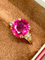 14K GOLD 4.18 CT NATURAL TOURMALINE & DIAMOND RING