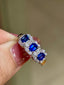 14K GOLD 1.70 CTW NATURAL SAPPHIRE & DIAMOND RING