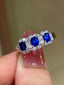 14K GOLD 1.70 CTW NATURAL SAPPHIRE & DIAMOND RING
