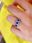 14K GOLD 1.70 CTW NATURAL SAPPHIRE & DIAMOND RING
