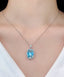 14K GOLD 4.65 CT NATURAL AQUAMARINE & DIAMOND PENDANT( WITHOUT CHAIN )
