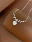 GIA CERTIFIED 14K GOLD 0.68 CTW NATURAL F VS2 HEART DIAMOND NECKLACE