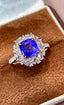 14K GOLD 2.2 CT NATURAL SAPPHIRE & DIAMOND RING