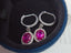 14K GOLD 2.15 CT NATURAL RUBY & DIAMOND EARRINGS