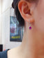 14K GOLD 2.15 CT NATURAL RUBY & DIAMOND EARRINGS