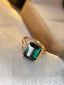 14K GOLD 3.85 CT NATURAL TOURMALINE & DIAMOND RING