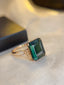14K GOLD 3.85 CT NATURAL TOURMALINE & DIAMOND RING
