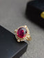 14K GOLD 2.60 CT NATURAL TOURMALINE & DIAMOND RING