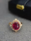 14K GOLD 2.60 CT NATURAL TOURMALINE & DIAMOND RING
