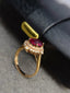 14K GOLD 2.60 CT NATURAL TOURMALINE & DIAMOND RING
