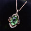 14K GOLD 5.00 CT NATURAL TOURMALINE & DIAMOND PENDANT( WITHOUT CHAIN )