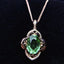 14K GOLD 5.00 CT NATURAL TOURMALINE & DIAMOND PENDANT( WITHOUT CHAIN )