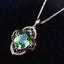 14K GOLD 5.00 CT NATURAL TOURMALINE & DIAMOND PENDANT( WITHOUT CHAIN )