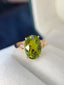 14K GOLD 4.00 CT NATURAL TOURMALINE & DIAMOND RING