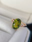 14K GOLD 4.00 CT NATURAL TOURMALINE & DIAMOND RING