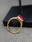 14K GOLD 2.90 CT NATURAL TOURMALINE & DIAMOND RING