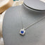 14K GOLD 1.00 CT NATURAL SAPPHIRE & DIAMOND & SAPPHIRE NECKLACE
