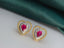 14K GOLD 0.66 CT NATURAL RUBY & DIAMOND EARRINGS