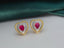 14K GOLD 0.66 CT NATURAL RUBY & DIAMOND EARRINGS