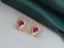 14K GOLD 0.66 CT NATURAL RUBY & DIAMOND EARRINGS