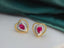14K GOLD 0.66 CT NATURAL RUBY & DIAMOND EARRINGS