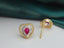14K GOLD 0.66 CT NATURAL RUBY & DIAMOND EARRINGS