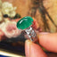 14K GOLD 4.65 CT NATURAL EMERALD & DIAMOND RING