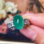 14K GOLD 4.65 CT NATURAL EMERALD & DIAMOND RING