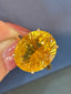 14K GOLD 12 CT NATURAL CITRINE & DIAMOND RING
