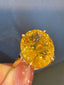 14K GOLD 12 CT NATURAL CITRINE & DIAMOND RING