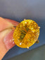 14K GOLD 12 CT NATURAL CITRINE & DIAMOND RING