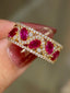 14K GOLD 1.82 CTW NATURAL RUBY & DIAMOND RING