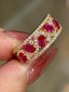 14K GOLD 1.82 CTW NATURAL RUBY & DIAMOND RING