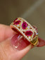 14K GOLD 1.82 CTW NATURAL RUBY & DIAMOND RING