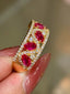 14K GOLD 1.82 CTW NATURAL RUBY & DIAMOND RING