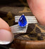 14K GOLD 1 CT VIVID BLUE NATURAL SAPPHIRE & DIAMOND RING